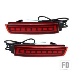 自動車用 点滅LEDリフレクターランプ リアフォグランプ バンパーライト ブレーキハザード灯 インフィニティ ESQ 2014-18用 1セット - Model A
