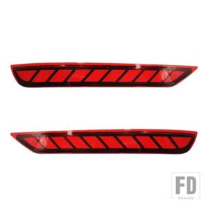 スバル 自動車用 LEDリフレクター リアフォグランプ リアバンパーブレーキライト ダイナミックウィンカーライト フォレスター 2008 - 2019用 - Red Cover
