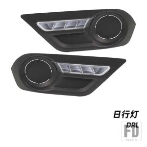 いすゞ MU-X MUX 2015 2016 LED DRL デイタイムランニングライト LED フロントバンパー フォグランプケース ドライビングライト ホワイト 2個 - White