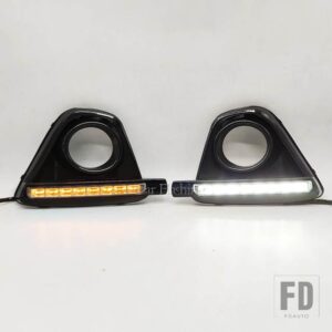 マツダ CX-5 CX5 CX 5 2012-16 用カーフラッシュ DRL デイタイムランニングライト フォグランプカバー ヘッドライト 12V デイライト - White