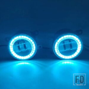 日産 エクステラ N50 2005-2015 用 フロントバンパー LED フォグランプ アセンブリ エンジェルアイ DRL デイタイムランニングライト 12V - Blue Angel Eye