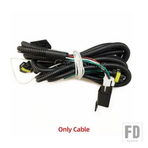 日産 パスファインダー R51 2005-2012 用 エンジェルアイ フォグライトアセンブリ フロントバンパー LEDレンズ フォグ デイタイムランニングラ - Only Cable