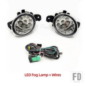 日産 フォグランプ LEDフォグランプ セントラ キャシュカイ J10 エクストレイル T31 T30 プリメーラ ティアナ アルティマ マキシマ アルメーラ - LED and wires