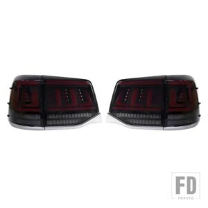 トヨタ ランドクルーザー FJ200 LC200 2016-21 リアブレーキリバーステールランプ用 LED テールライトアセンブリ - Smoke Model B