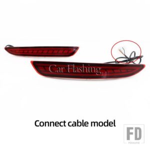 マツダ 1ペア 自動車用 リアフォグランプ LED リアバンパー ブレーキライト ダイナミックウィンカーライトリフレクター 3 3 アクセラ 2019-21用 - Connect cable