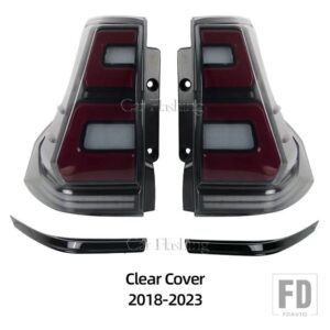 トヨタ ランドクルーザー プラド LC120 LC150 2003-2023 用 リアテールライト ウィンカーライト パーキングブレーキランプ ドライビングライト - 2018-2023 Clear
