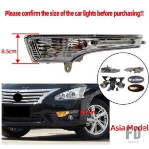 日産 スバル 自動車用 フォグランプグリルカバーヘッドライト アルティマ ティアナ 2013 2014 2015 DRLフォグランプキット ハーネ ブスイッチ付 - Asia Model Set