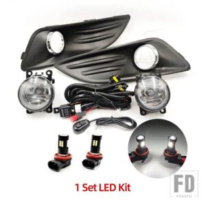 フォード フィエスタ 2013-17 LED フロントバンパー フォグランプ フォグライト ワイヤーハーネス フォグランプ グリルカバー - LED Kit