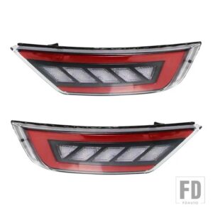 フォード 1ペア 自動車用 LED リアバンパーライト フォグランプ ブレーキハザード灯 リフレクター エコスポーツ 2013-20用 - 3 Functions2
