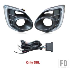 三菱 ランサー2016-19用LEDデイタイムランニングライトDRLイエローウィンカー付き - Only DRL