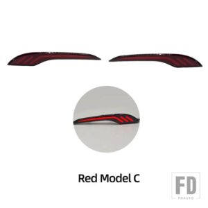 シボレー マリブ XL 2019-23 用 LED リアバンパーリフレクターライト ブレーキダイナミックウィンカーアクセサリー - Red model C
