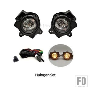トヨタ 自動車用 LEDフロントバンパーフォグランプ ハイラックス VIGO MK7 2012-16 ワイヤースイッチハーネスキットフォグランプカバー付き - Halogen set