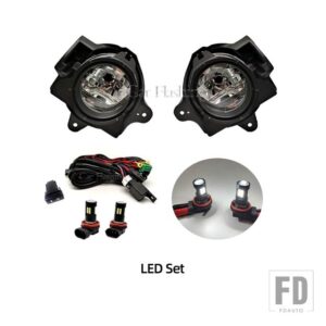 トヨタ 自動車用 LEDフロントバンパーフォグランプ ハイラックス VIGO MK7 2012-16 ワイヤースイッチハーネスキットフォグランプカバー付き - LED set