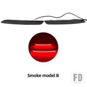 ホンダ アコード 2023 2024 LEDリアバンパーリフレクターライト 自動ブレーキハザード灯 防水ウィンカー - Smoke Model B