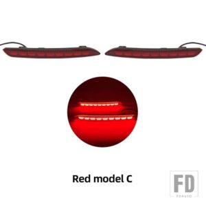 ホンダ アコード 2023 2024 LEDリアバンパーリフレクターライト 自動ブレーキハザード灯 防水ウィンカー - Red model C