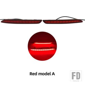 ホンダ アコード 2023 2024 LEDリアバンパーリフレクターライト 自動ブレーキハザード灯 防水ウィンカー - Red Model A