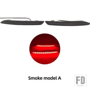 ホンダ アコード 2023 2024 LEDリアバンパーリフレクターライト 自動ブレーキハザード灯 防水ウィンカー - Smoke Model A