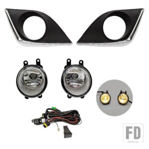 トヨタ 自動車用 LED DRLフォグランプ カローラ アルティス/L/LE/LE ECO USモデル 2014 2015 2016 ハーネス配線カバー エンジェルアイ - Halogen set