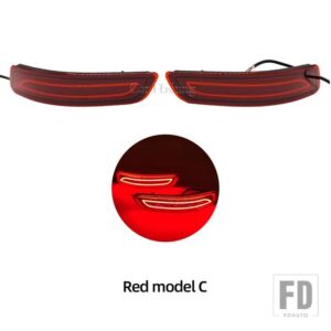 レクサス トヨタ LEDリアバンパーリフレクターライト カローラアルティス 2014-18 GS250 ES250 ブレーキウィンカーランプ用 - Red model C