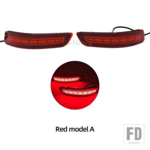 レクサス トヨタ LEDリアバンパーリフレクターライト カローラアルティス 2014-18 GS250 ES250 ブレーキウィンカーランプ用 - Red Model A