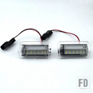 レクサス トヨタ ランドクルーザー 200シリーズ 150シリーズ プラド MK4 J150 ES240 IS250 RX350用 LEDドアカーテシーライト電球 ホワイト/レッ - Pair