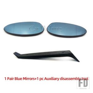 BMW E90用ミラー加熱サイドミラーガラスバックミラーE92 E91 E93 E82 E88 E86 E85 Z4用51167157247 51167157246 - Pair Blue and tool