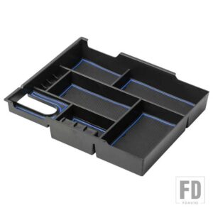 トヨタ センターコンソールトレイオーガナイザー タンドラ 2014-21アクセサリーアームレストセカンダリーストレージボックス - Blue