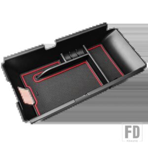 トヨタ センターコンソールオーガナイザートレイ カムリ 2025 LE/SE/XLE/XSE アームレストボックス収納 車内 ABSアクセサリー対応 - Red