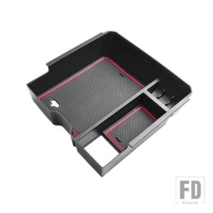 フォード レンジャー 2024 アクセサリー用センターコンソールオーガナイザートレイアームレスト収納ボックス電動ハンドブレーキバージョン - Red
