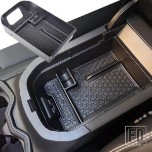 トヨタ センターコンソールオーガナイザー RAV4 XA50 2019-23 収納ボックスオーガナイザートレイ インテリアアクセサリー - Black