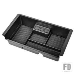 シボレー センターコンソールオーガナイザー シルバラード/GMC シエラ 2014-2018 タホ サバーバン/GMC ユーコン 2015-2020 アームレスト収納ボ - Black