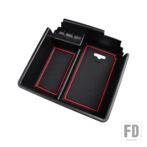 フォード センターコンソールオーガナイザー 2019-23 XL XLT ラリアットアクセサリー レンジャー アームレスト ストレージボックス インサート - Red