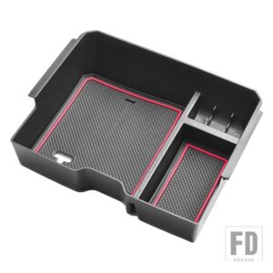 フォード 2024年式 レンジャーXL/レンジャーXL XLT用アクセサリーセンターコンソールオーガナイザートレイ収納ボックスメカニカルハンドブレー - Red