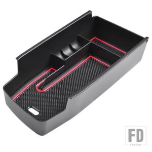 シボレー アップグレード センターコンソールオーガナイザー 2022 2023 ボルト EUV / ボルト EV インテリアアクセサリー アームレストトレイ - Red