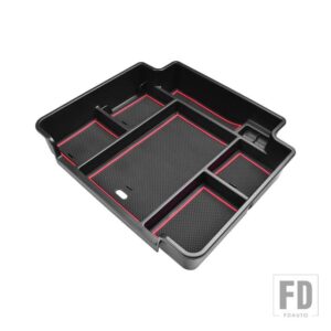 シボレー サバーバン タホ ユーコン 2021-23 用アクセサリー 自動車用 中央アームレスト収納ボックス 収納 整理 サバーバン用 - Red