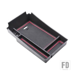 ホンダ HRV 2023 2024 センターコンソールオーガナイザー カップホルダー ウォーターコーヒーホルダートレイ 自動車用 アームレスト収納ボック - Armrest box red
