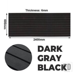 2400X600X6mm 5mm EVAフォームボートフローリングフェイクチークデッキシートパッドボートマリンヨットRVデッキシートマット - Gray2400x600x6mm
