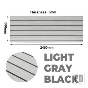 2400X600X6mm 5mm EVAフォームボートフローリングフェイクチークデッキシートパッドボートマリンヨットRVデッキシートマット - Gray2400x600x5mm