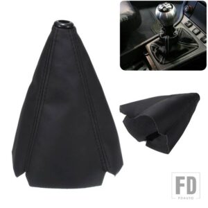 汎用 MT/AT レザーシフトカラー ギアシフトノブ シフター ゲーター ブーツカバー レッド イエロー ブルー ブラック ステッチ - PU Leather