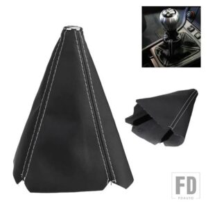 汎用 MT/AT レザーシフトカラー ギアシフトノブ シフター ゲーター ブーツカバー レッド イエロー ブルー ブラック ステッチ - PU Leather2
