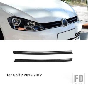 VWゴルフ7 7.5 MK7アクセサリー用光沢ブラックフロントバンパーグリルトリムグリルデコレーションストリップカバー - Golf 7