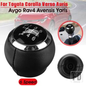 トヨタ 5速/6速 カーギアシフトノブ レバー シフター スティック ハンドボール カローラ RAV4 アベンシス ヤリス ヴェルソ オーリス アイゴ用 - 6 Speed