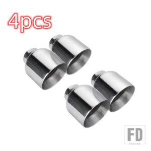 アウディ BMW 汎用 1/2/4個 63mm-101mm カーマフラーパイプ デュアルウォール排気チップ 排気パイプ ステンレス /ベンツ//VW用 - 4PCS