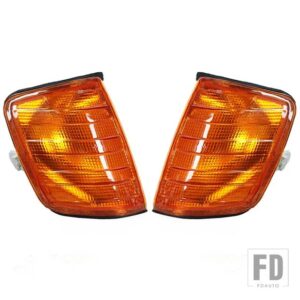 メルセデスベンツ Eクラス W124 1985-1994 1995 1996 1248261243 1248261143 用 車フロントコーナーライト ウィンカーインジケーターランプ - Yellow-1Pair