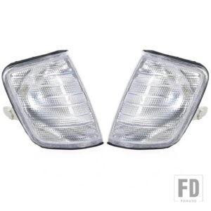メルセデスベンツ Eクラス W124 1985-1994 1995 1996 1248261243 1248261143 用 車フロントコーナーライト ウィンカーインジケーターランプ - White-1Pair