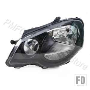 フロントバンパーヘッドライトヘッドライトランプフォグライトホワイトブラックタイプヘッドライトアセンブリPOLO 9N3 2006-10用 - Black Shell-Left