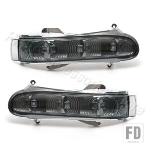 メルセデスベンツ サイドミラー ウィンカーライト 自動車用 バックミラー 7 LED W220 1999-2002 W215 CL S S300 1999-2003用 - 1 Left and 1 Right