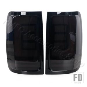 VW アマロック V6 2009-2017-20 用 LED テールライト ブレーキライト ウィンカーランプ リアテールライトアセンブリ - Black Shell