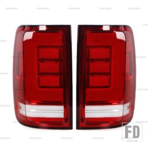 VW アマロック V6 2009-2017-20 用 LED テールライト ブレーキライト ウィンカーランプ リアテールライトアセンブリ - Red Shell
