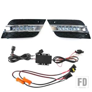 メルセデスベンツ 自動車用 LED デイタイムランニングライト DRL フォグランプ 防水 ML350 W164 ML300 ML320 2010 2011用 - With Decoder-1Pair